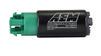 AEM E85 Compatible In-Tank High Flow Fuel Pump, 340LPH, Compact Design,